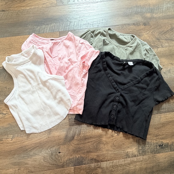 Wild fable Tops - XS casual cropped tops bundle solid color loungewear minimalist in Pink